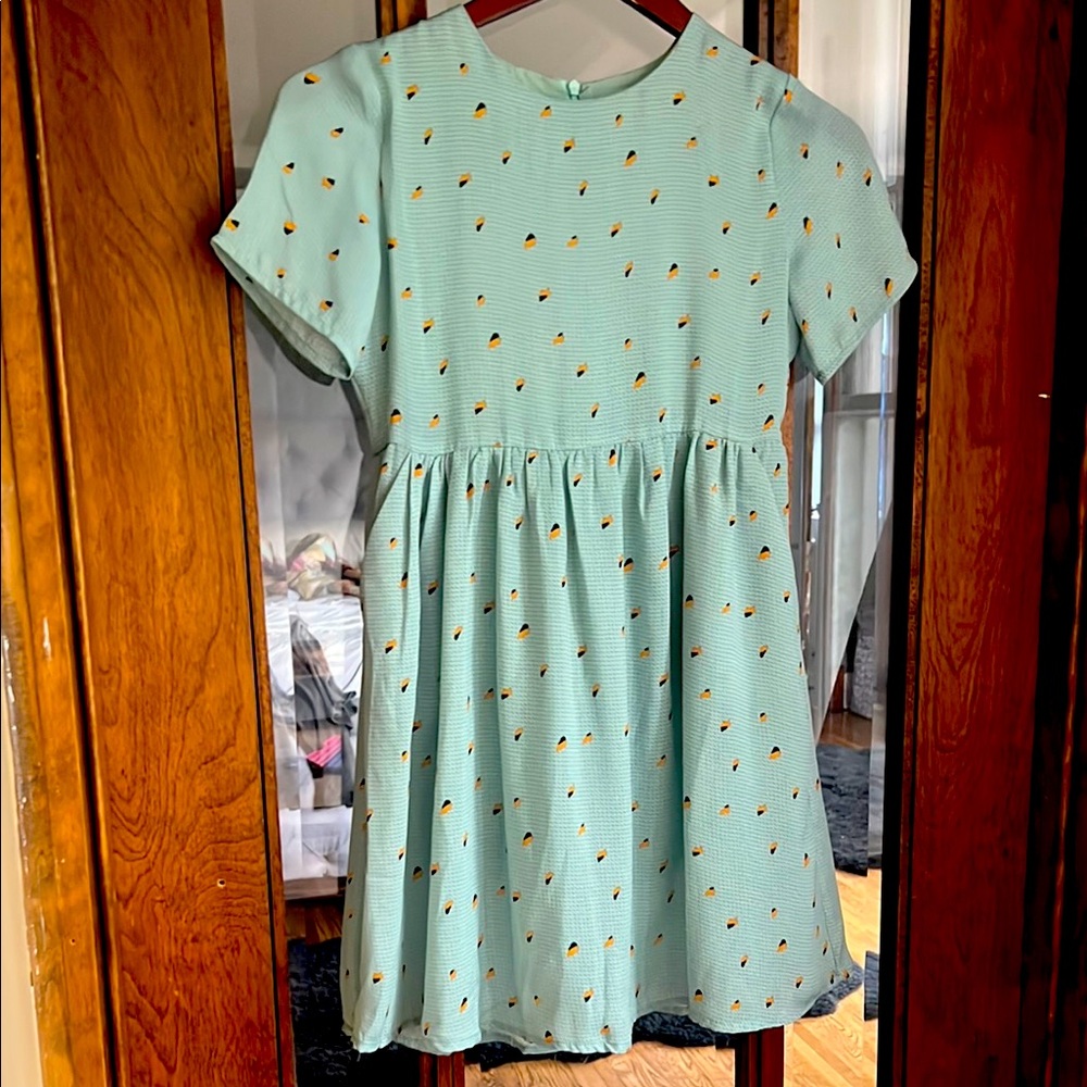 Roolee Mint Green Kids Dress, 11-12Y
